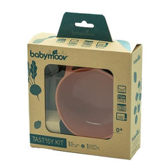 Babymoov Tast'isy Feeding Set Fox, BPA-Free Non-Toxic Food Grade Silicone Suction Bowl and Spoon (Microwave & Dishwasher Safe)