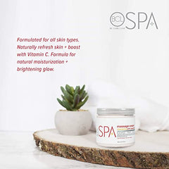 BCL SPA Massage Cream, Energizing Pink Grapefruit, 16oz