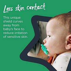 Tommee Tippee Advanced Sensitive Skin Soother, Unique Shield for Less Skin Contact, Symmetrical Orthodontic Design, 0-6m, 4 Count