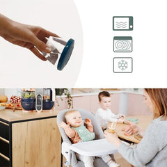 Babymoov Babybols Reusable Baby Food Storage Containers, 4 Airtight Bowls for Homemade Purees, Snacks & Meal Prep, Freezer Microwave Dishwasher Safe, 4 oz