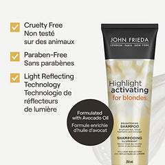 John Frieda Highlight Activating Brightening Shampoo for Blondes, 250 mL (Packaging May Vary)