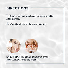 Marcelle Gentle Eye Make-Up Remover Pads, Sensitive Eyes, Waterproof Makeup Removal, Hypoallergenic, Fragrance-Free, Paraben-Free, Alcohol-Free, Cruelty-Free, 85 Pads