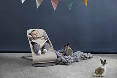 BabyBjorn Fabric Seat for Bouncer, Cotton, Sand Gray