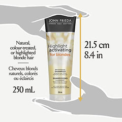 John Frieda Highlight Activating Brightening Shampoo for Blondes, 250 mL (Packaging May Vary)