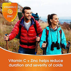 Redoxon Double Action Vitamin C And Zinc - Vitamin C With Zinc Effervescent Tablets For Immunity Support, Zinc And Vitamin C Supplement, Immune Support For Adults, 15 Orange Flavour Tablets