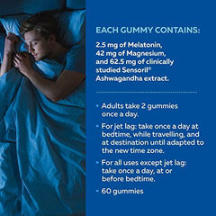 Nature's Way Sleep Well Gummies – Melatonin, Magnesium & Clinically Studied Ashwagandha Supplement, Sleep Aid & Jet Lag Support for Adults, Natural Mixed Berry Flavour, 60 Vegetarian Gummies