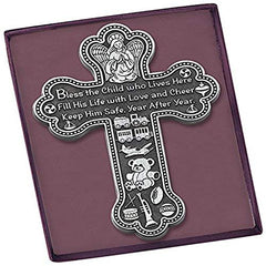 CA Gift PMC101 Bless This Boy Baby Cross Frame, 5-1/2" High