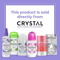 Crystal Mineral Deodorant Stick, 120g – Aluminum-Free, Unscented Natural Deodorant, 24-Hour Odor Protection, No Stains or Residue, Vegan & Cruelty-Free