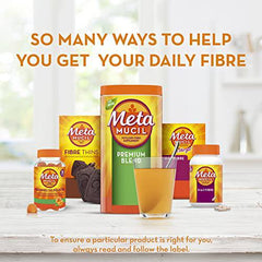 Metamucil, Daily Psyllium Husk Powder Supplement, Real Sugar, 3-in-1 Fibre for Digestive Health, Orange Smooth Flavored Drink, 72 Servings