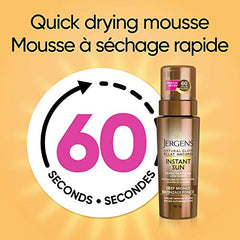 Jergens Natural Glow Instant Sun Sunless Tanning Mousse - Deep Bronze, 180 mL