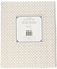 Ben & Noa Percale Fitted Crib Sheet, Linen Mini Print