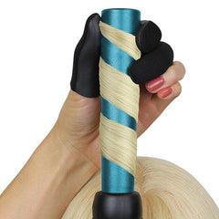 JATAI Heat Shield - Professional High Heat Resistant Finger Protection Guards for Curling and Flat Irons, Wands, Blow Dryers - 3pc (Thumb & 2 Fingers) (M/L - thumb wider than 3/4" (2cm), Black)