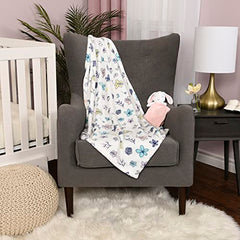 Baby’s First by Nemcor 2 Piece Baby Blanket and Buddy Set, 30x40" Security Blanket and Plush Teething for New Born and Infant, Pink Bunny