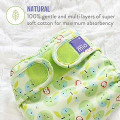 Bambino Mio, mioduo two-piece cloth diaper, white, size 1 (<9kgs)