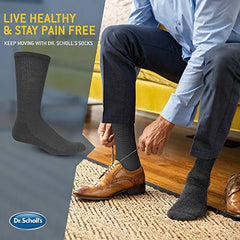 Dr. Scholl's Men's Diabetes & Circulator Socks, Black, 13-15