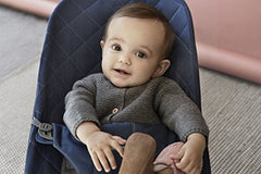 BabyBjorn Fabric Seat for Bouncer, Cotton, Midnight Blue