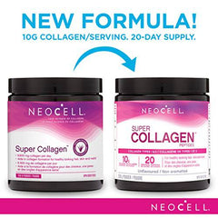 NeoCell Super Collagen Peptides Powder, 10 g Collagen per serving, Supports Healthy Hair, Skin, & Nails, 20 servings