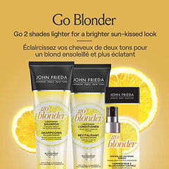 John Frieda Go Blonder Duo for Blondes, Lightening Shampoo and Conditioner, Gradually lightens and brightens natural, colour-treated and highlighted blonde hair, peroxide and ammonia free