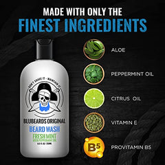 Bluebeards Original Fresh Mint Beard Wash With Peppermint Oil, 8 5 Fl Oz
