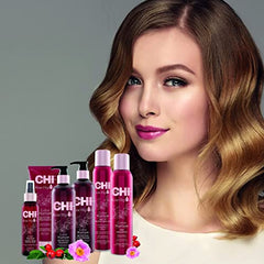 CHI Rosehip Oil Protecting Shampoo, Gently Cleanses Color-Treated Hair & Helps Retain Color, Sulfate, Paraben, & Cruelty-Free, 11.5 Oz