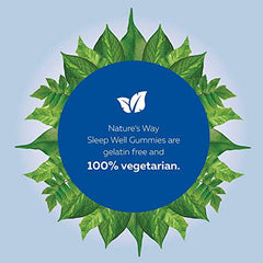 Nature's Way Sleep Well Gummies – Melatonin, Magnesium & Clinically Studied Ashwagandha Supplement, Sleep Aid & Jet Lag Support for Adults, Natural Mixed Berry Flavour, 60 Vegetarian Gummies