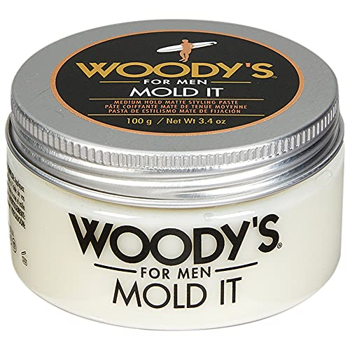 Woodys Mold It Medium Hold Matte Styling Paste for Men - Paste, 3.4 ounces