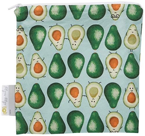 Itzy Ritzy Reusable Snack Bag & 7" x 7" BPA-Free Snack Bag is Food Safe, Washable and Ideal for Storing Snacks, Pacifiers, Electronics and Makeup in a Diaper Bag, Purse or Travel Bag, Guac Star
