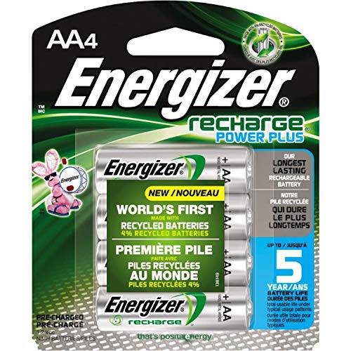 Energizer Rechargeable AA Batteries (4 Pack), Double A Batteries - Zecoya