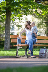 Babymoov Travel Bottle Warmer Star, Portable No-Electric Baby Bottle & Food Jar Warmer, Reusable Heating Pad, Universal Fit, Neoprene Travel Cover with Carry Handle