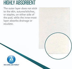 Dynarex Non-Adherent Pads-Sterile, Individually Packaged, Non-Stick Wound and Burn Care, Soft & Highly Absorbent, 3β x 4β, 1 Box of 100 Non-Adherent Pads-Sterile