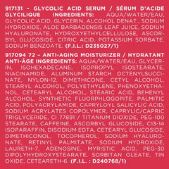 L'Oreal Paris Anti Aging Skincare Kit with Glycolic Acid Serum + Day Moisturizer for Face, Even Skin Tone, Revitalift Triple Power Lzr, Fragrance Free, Paraben Free, Dermatologist Tested, 2 piece kit