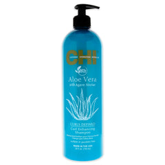 Chi Aloe Vera Curl Enhancing Shampoo, Gently Cleanses & Increases Moisture For Curly Hair, Sulfate, Paraben, & Cruelty-Free, 11.5 Oz