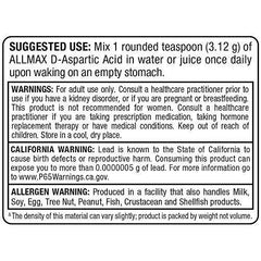 ALLMAX Nutrition - D-Aspartic Acid - 100% Pure Pharmaceutical Grade - 100 Gram