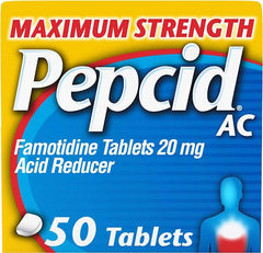 Pepcid AC Maximum Strength, Heartburn Prevention & Relief, 50 Count - Zecoya