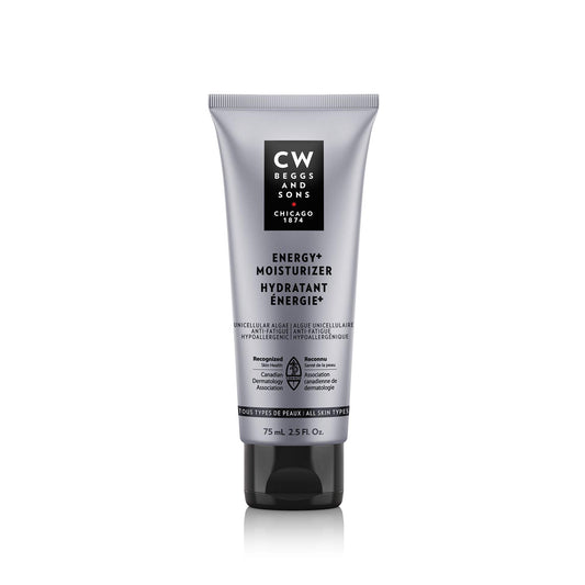 CW Beggs Energy+ Face Moisturizer for Men, Normal to Dry Skin, Face Cream, Hypoallergenic, Fragrance-Free, Paraben-Free, Alcohol-Free, Mineral Oil-Free, Cruelty-Free