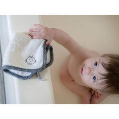 Juddlies - Bamboo 3 Pack Washcloths - White & Driftwood Grey - Newborn Baby Infant Toddler Unisex