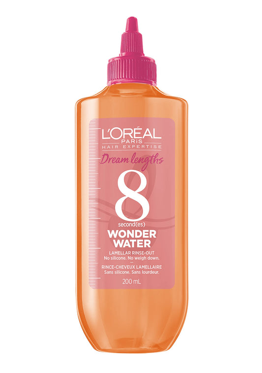 L'Oreal Paris 8-Second Wonder Water, Detangling Micellar Rinse-Out For Long Hair, Lamellar Water Technology for Sleek and Smooth Lengths, Silicone Free, 200 ml.