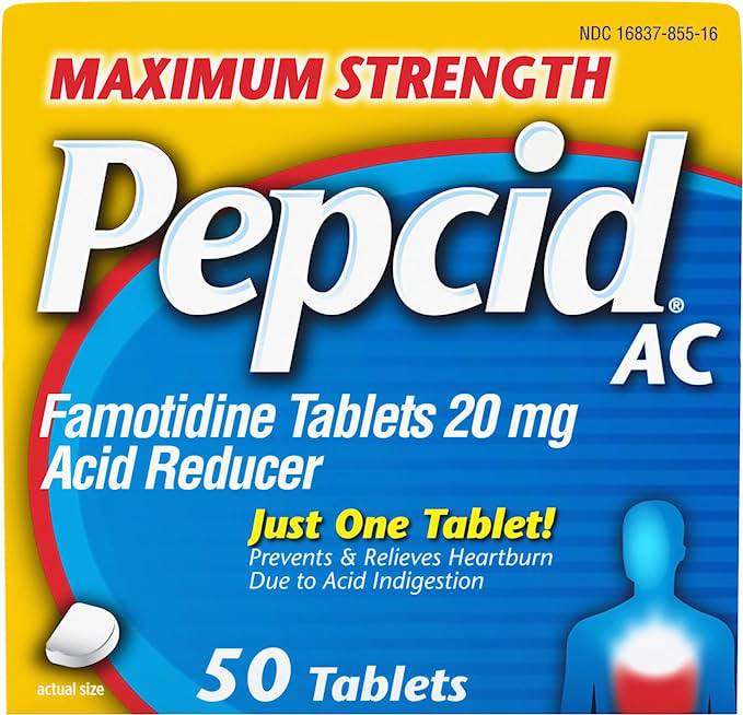 Pepcid AC Maximum Strength, Heartburn Prevention & Relief, 50 Count - Zecoya