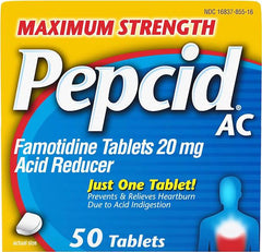 Pepcid AC Maximum Strength, Heartburn Prevention & Relief, 50 Count - Zecoya