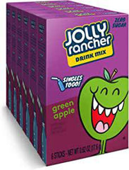 Jolly Rancher Singles-To-Go Sugar Free Green Apple Drink Mix, 6-ct (Pack of 6)