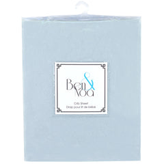Ben & Noa Crib Sheet, Breathable Jersey Cotton, Made in Canada, Blue