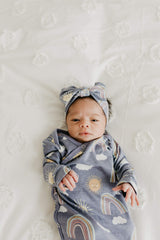 Copper Pearl, Baby Stretchy Soft Knit Headband Bow Hope