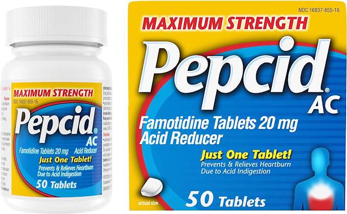 Pepcid AC Maximum Strength, Heartburn Prevention & Relief, 50 Count - Zecoya