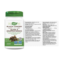 Nature's Way Black Cohosh Root – Hormone Balance for Women – 540mg Herbal Supplement for Menopausal Symptoms – Helps Relieve Menstruation Pain & Premenstrual Symptoms – 100 Vegetarian Capsules
