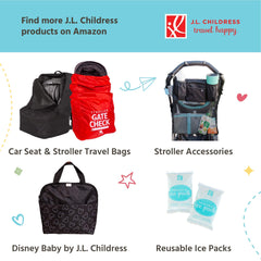 J.L. Childress Tall Twocool, Breastmilk Cooler, Baby Bottle & Baby Food Bag, Insulated & Leak Proof, Ice Pack Included, Fits 2-4 Bottles, Black/White Stripe