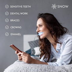 SNOW Teeth Whitening Kit with LED Light, Complete at-Home Whitening System - Zecoya