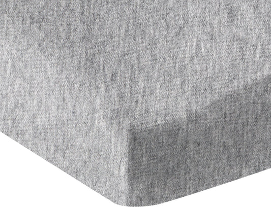 Amazon Basics Heather Cotton Jersey Fitted Baby Crib Sheet - Light Grey
