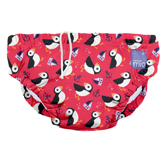Bambino Mio, reusable swim diaper, puffin parade, small (<6 months)