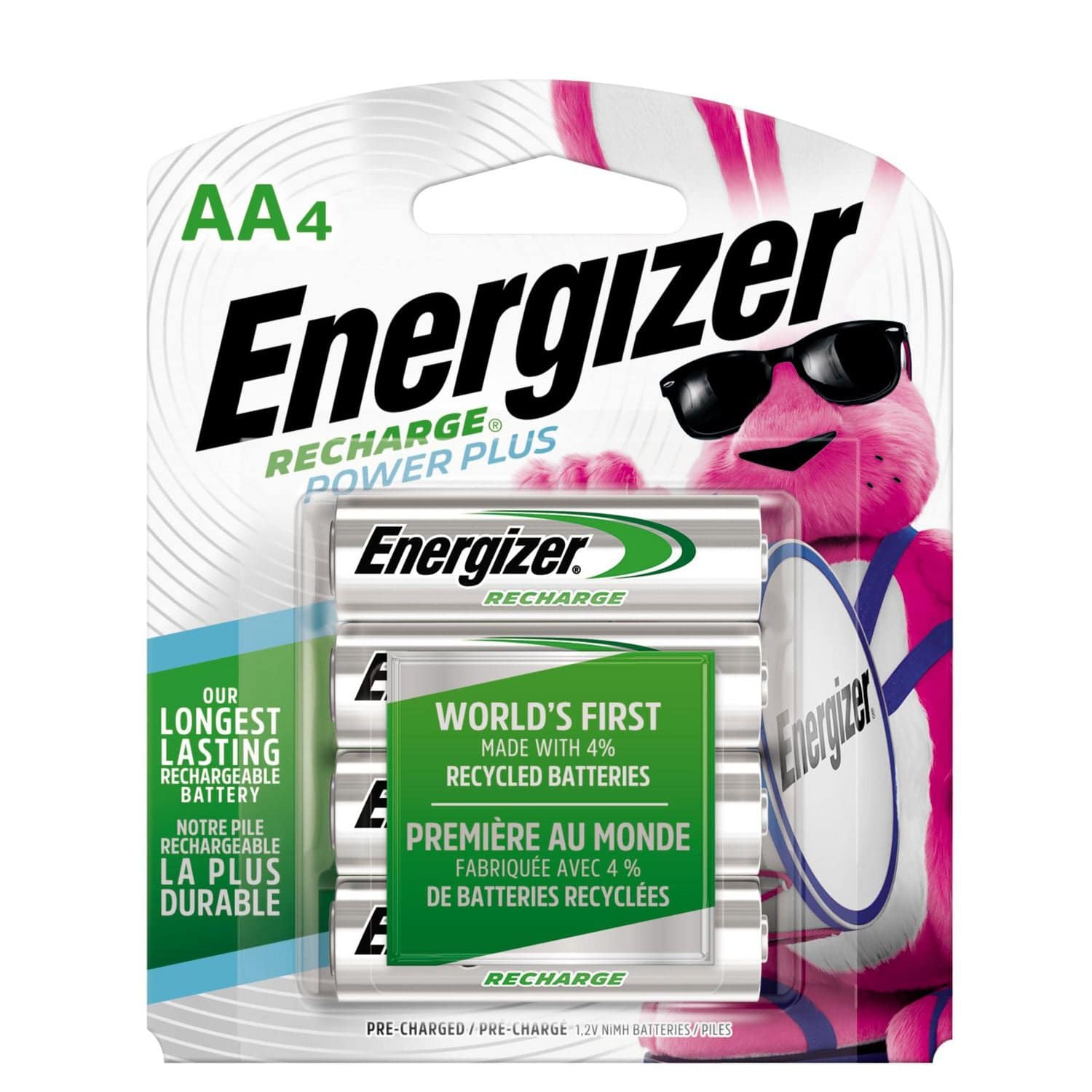 Energizer Rechargeable AA Batteries (4 Pack), Double A Batteries - Zecoya