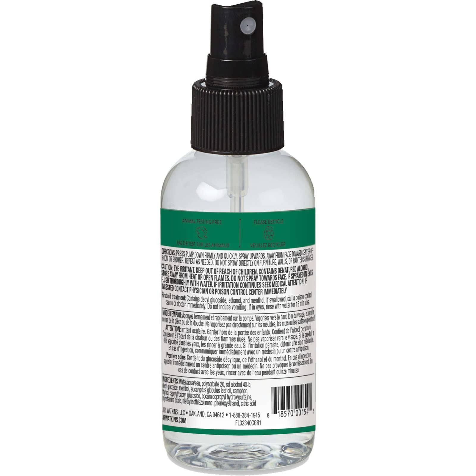 JR Watkins Menthol Camphor Relief Mist 118 mL - Zecoya